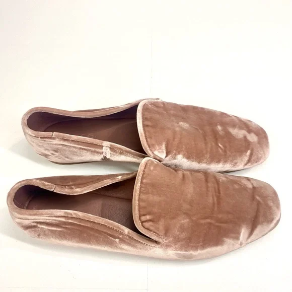 Vince Women Bray Velvet Smoking Slippers Flats Loafers Blush Pink Shoe sz 7.5 - Picture 14 of 17